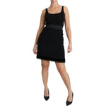 Dolce & Gabbana Black A-line High Waist Mini Viscose Skirt