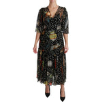 Dolce & Gabbana Black Sea Fish Sicily A-line Shift Dress