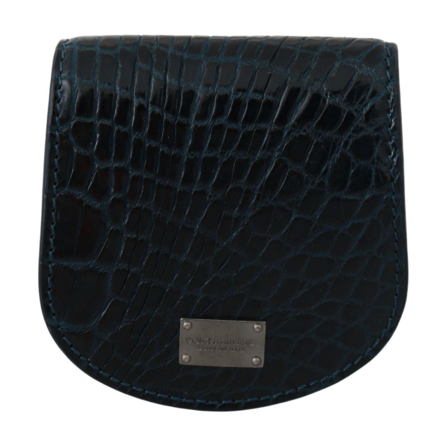 Dolce & Gabbana Blue Exotic Skins Condom Case Holder Pocket Condom Case