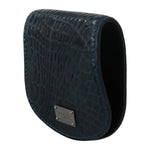 Dolce & Gabbana Blue Exotic Skins Condom Case Holder Pocket Condom Case