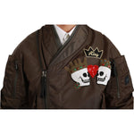 Dolce & Gabbana Sequined Double-Breasted Bomber Jacket Coats & Jackets Dolce & Gabbana Dark Slate Gray