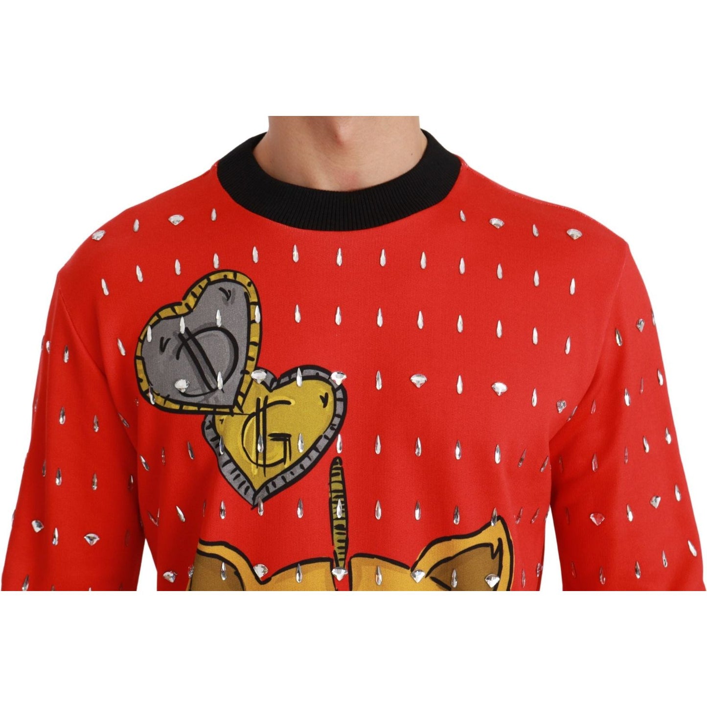 Dolce & Gabbana Red Crystal Pig of the Year Sweater