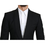 Dolce & Gabbana Black Single Breasted Formal Wool Blazer KOS1755-46