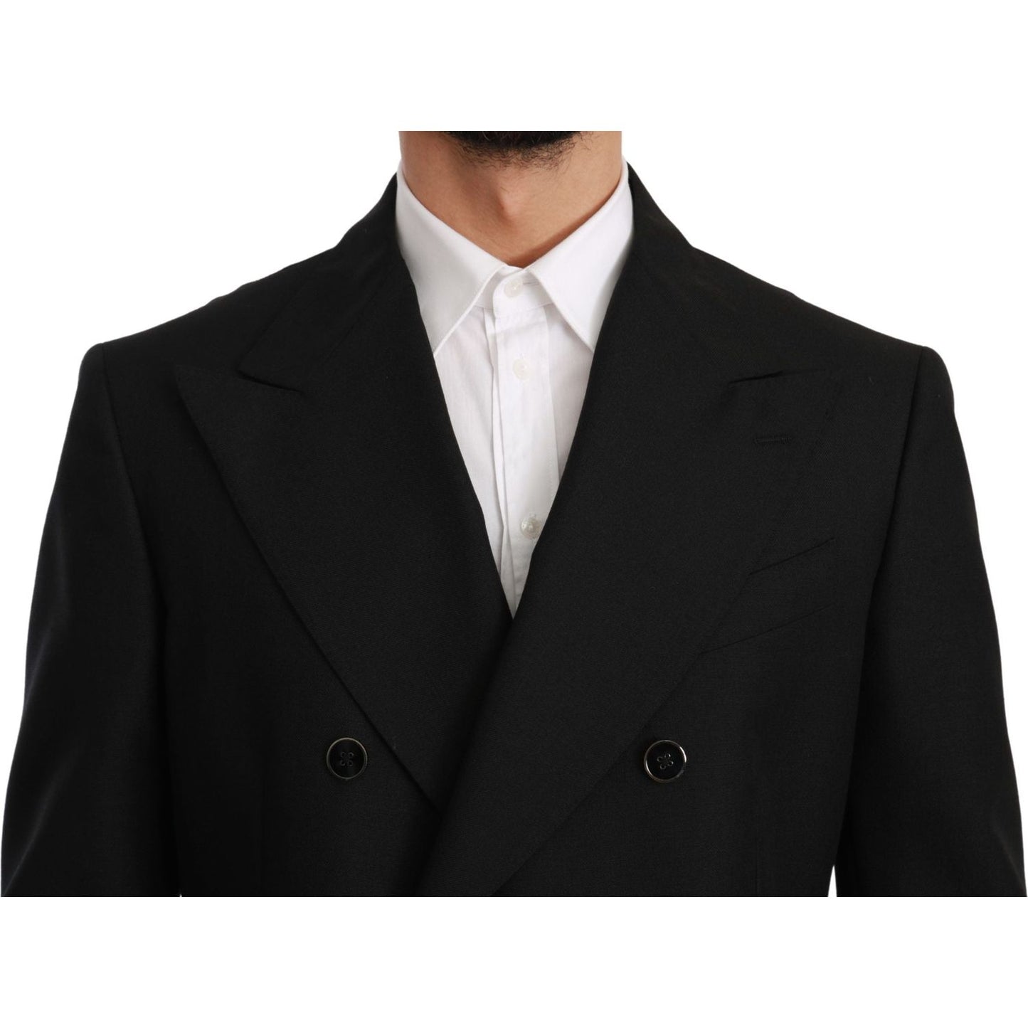 Dolce & Gabbana Black Slim Fit Jacket Coat Wool Blazer KOS1767-54