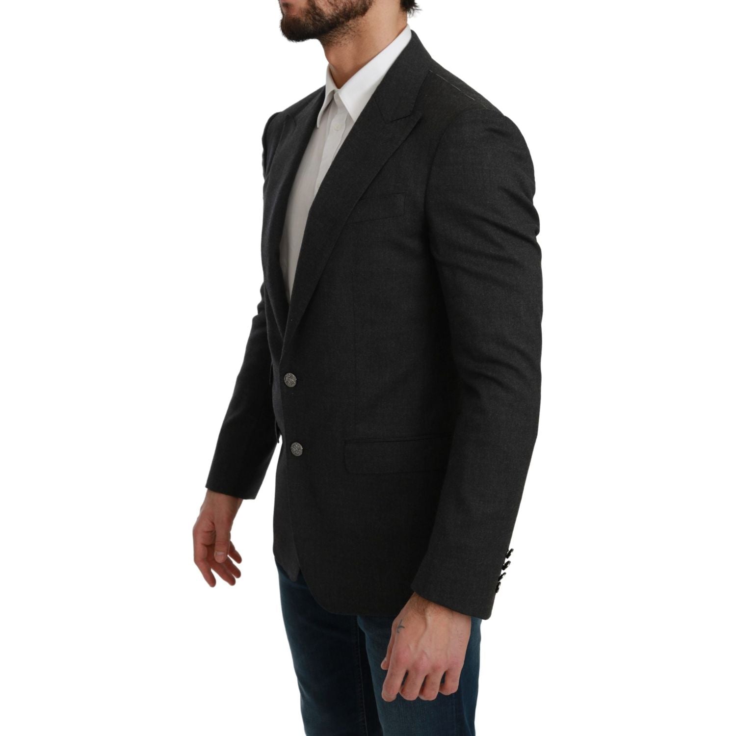 سترة رسمية أنيقة باللون الرمادي من دولتشي آند غابانا بقصّة Slim Fit