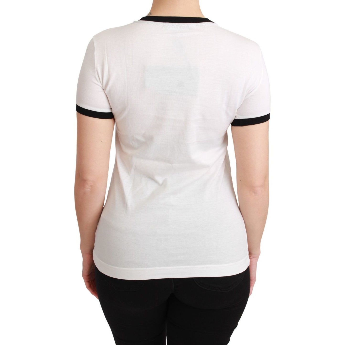 Dolce & Gabbana White YEAR OF THE PIG Top Cotton T-shirt
