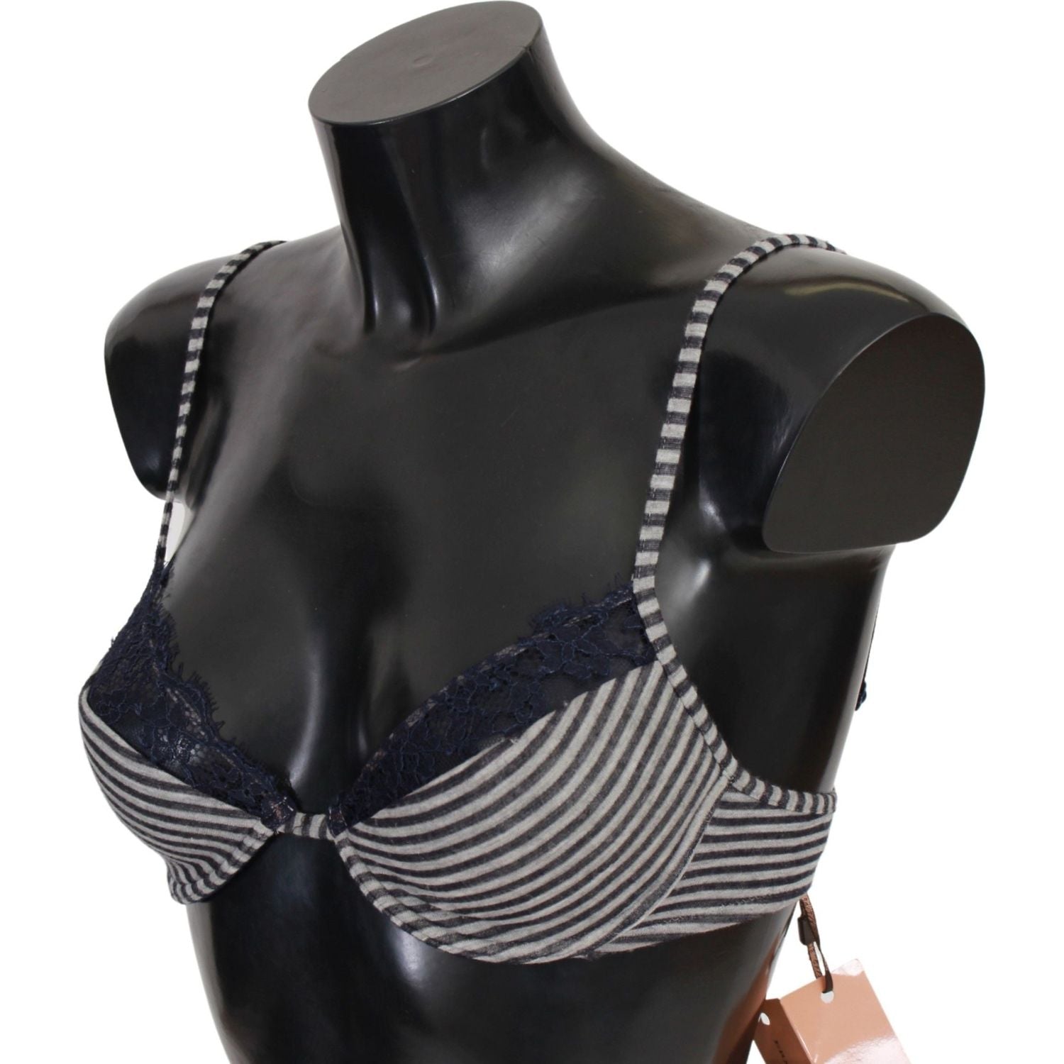 صدرية إيرمانو شيرفينو ذات خطوط زرقاء من الدانتيل ريجيسينو