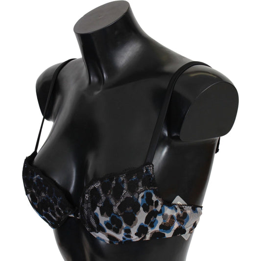 Roberto Cavalli Black Lace Reggiseno Nylon Bra Underwear