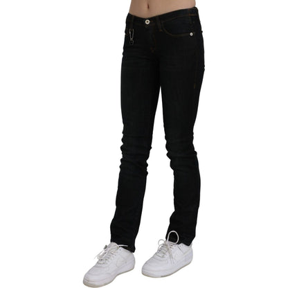 Costume National Black Mid Waist Skinny Denim Cotton Jeans Jeans & Pants
