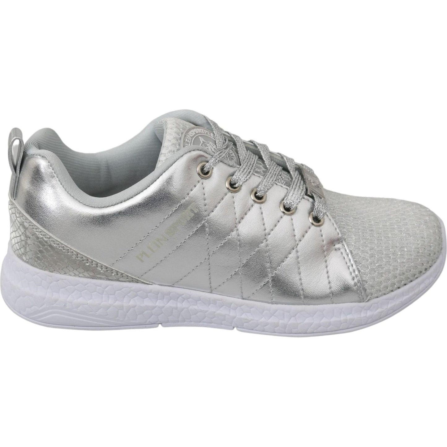 Philipp Plein Gisella Silver Polyester Sneakers Shoes