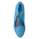 Dolce & Gabbana Blue Crystal Floral CINDERELLA Heels Shoes