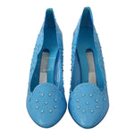 Dolce & Gabbana Blue Crystal Floral CINDERELLA Heels Shoes