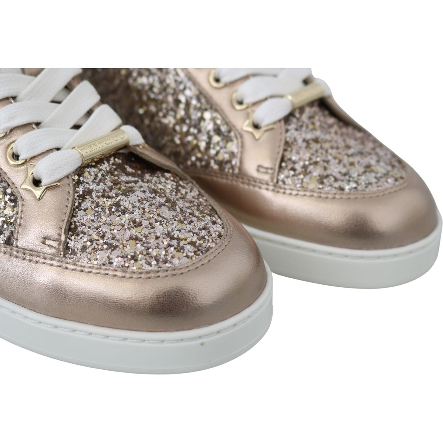 حذاء رياضي من الجلد اللامع باللون الوردي من Jimmy Choo Ballet