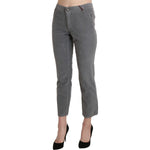 Ermanno Scervino Chic Gray Mid Waist Cropped Trousers Ermanno Scervino Dim Gray