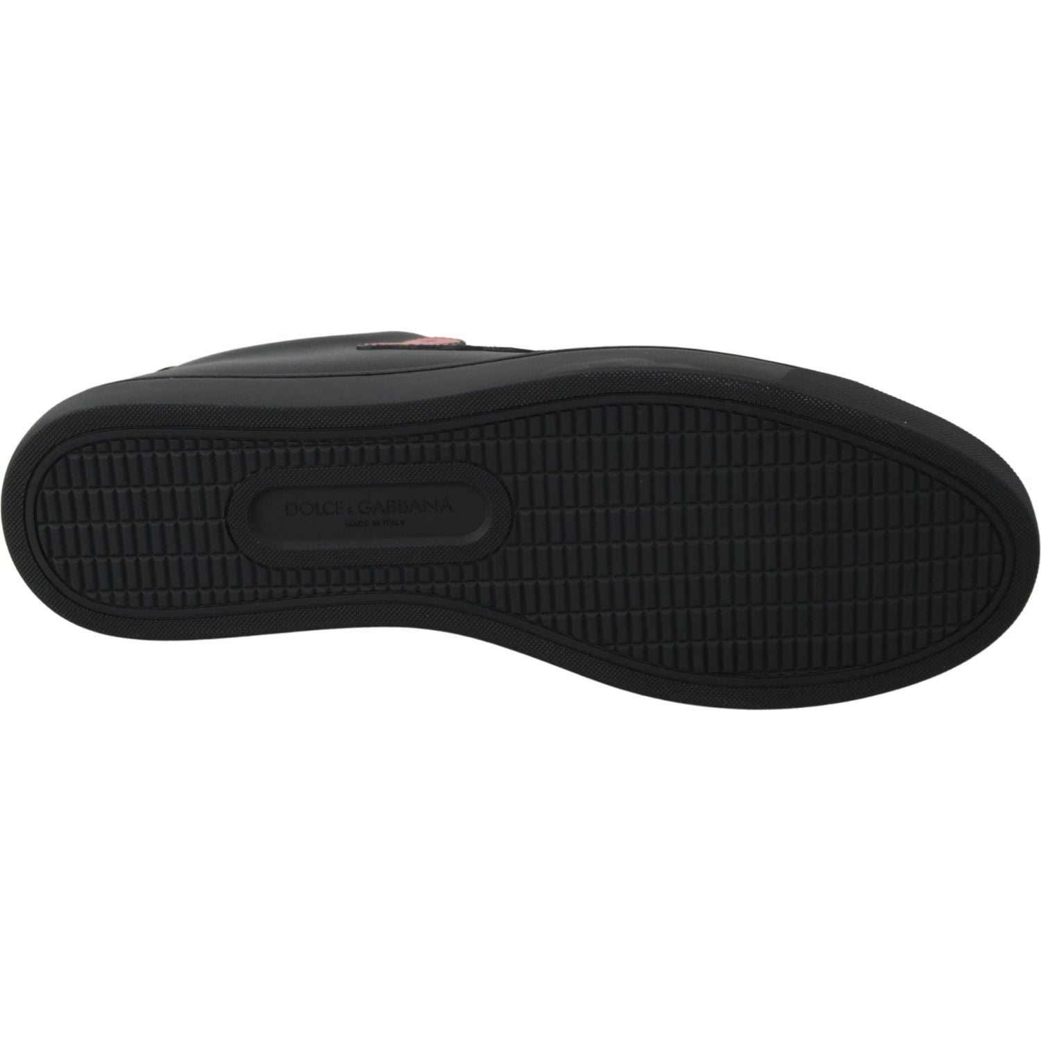 حذاء رياضي أنيق من الجلد من دولتشي آند غابانا مع لمسات حمراء