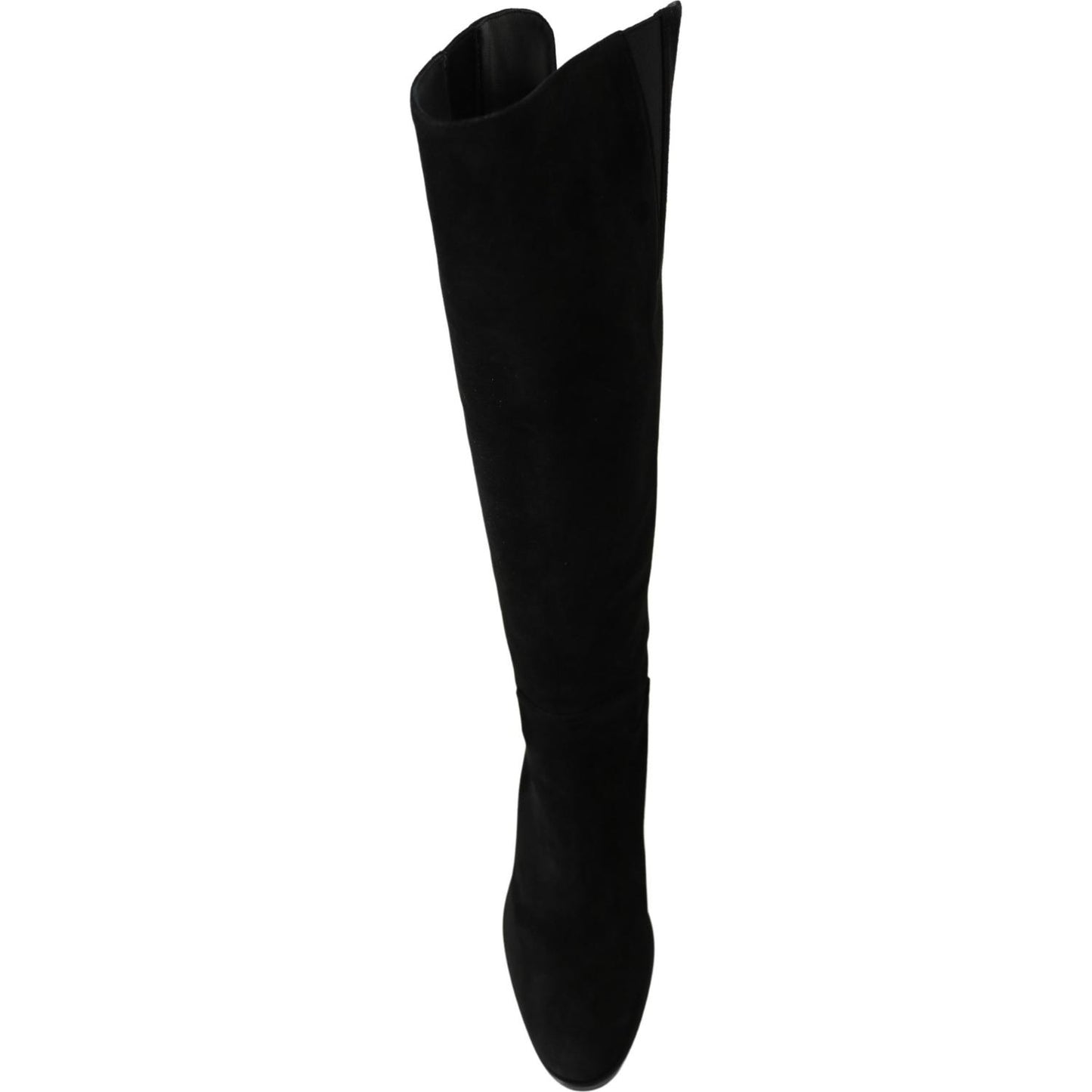 Dolce & Gabbana Black Suede Knee High Flat Boots Shoes1728,67345645728,Black,Boots - Shoes,Boots - Women - Shoes,Dolce & Gabbana,EU35/US4.5,Flat - Boots - Shoes,New with tags,Over The Knee - Boots - Shoes,Shoes,Women,Women - Shoes