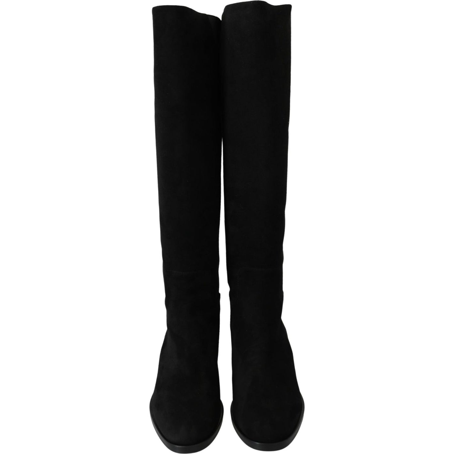 Dolce & Gabbana Black Suede Knee High Flat Boots Shoes1728,67345645728,Black,Boots - Shoes,Boots - Women - Shoes,Dolce & Gabbana,EU35/US4.5,Flat - Boots - Shoes,New with tags,Over The Knee - Boots - Shoes,Shoes,Women,Women - Shoes