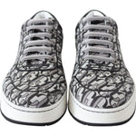 Jimmy Choo Glittering Slip-On Sneakers - Silver and Black