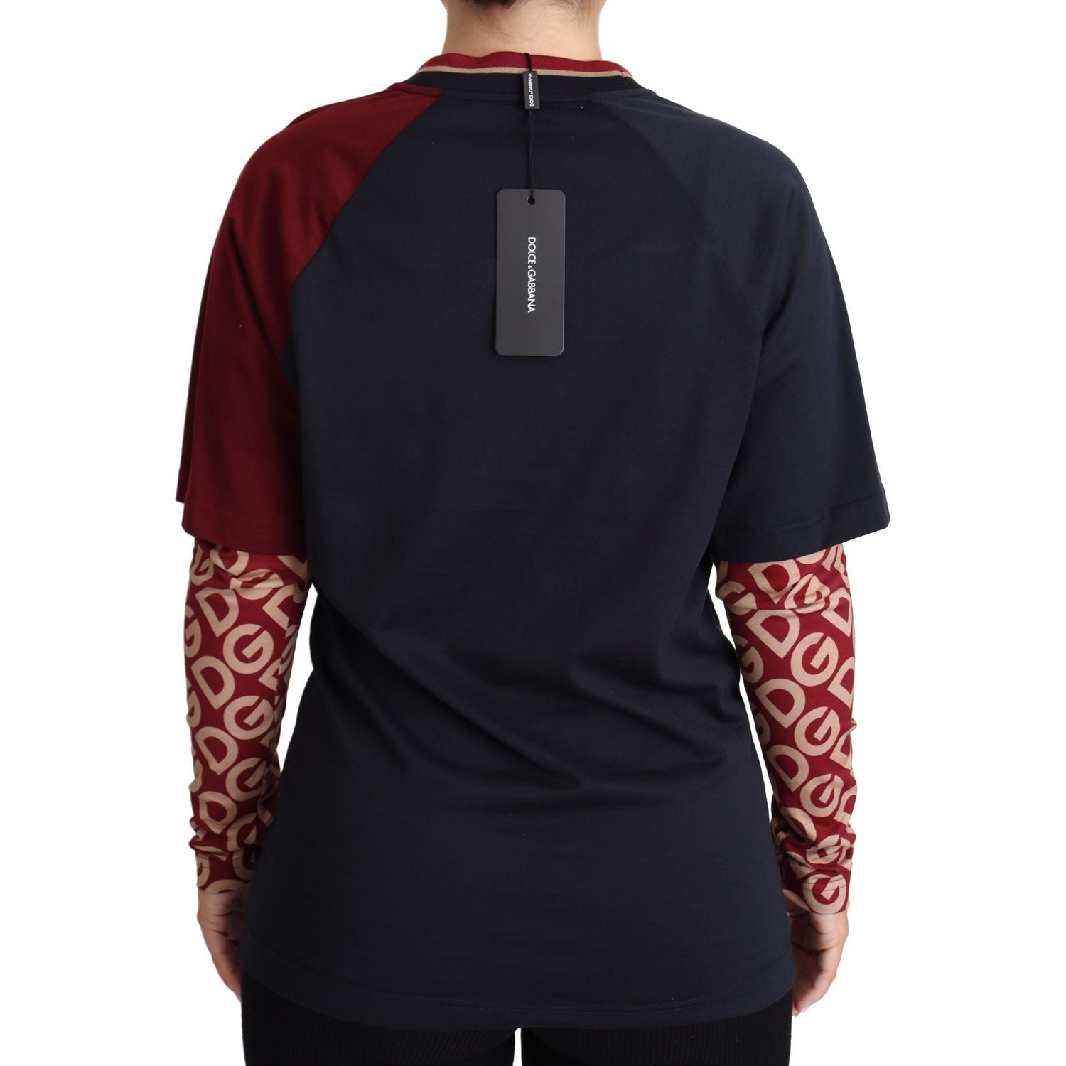 سترة Dolce &amp; Gabbana Royals القطنية متعددة الألوان ذات الرقبة المستديرة