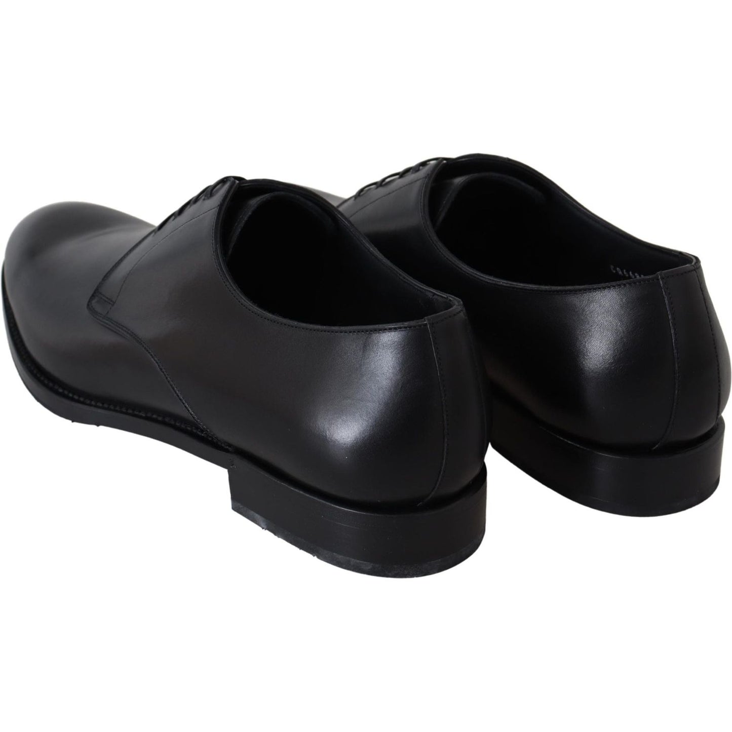 Dolce & Gabbana Black Leather SARTORIA Hand Made Shoes Dress Shoes