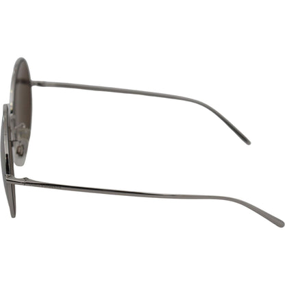 Dolce & Gabbana Silver Plated Round Gray Le nses Women Sunglasses