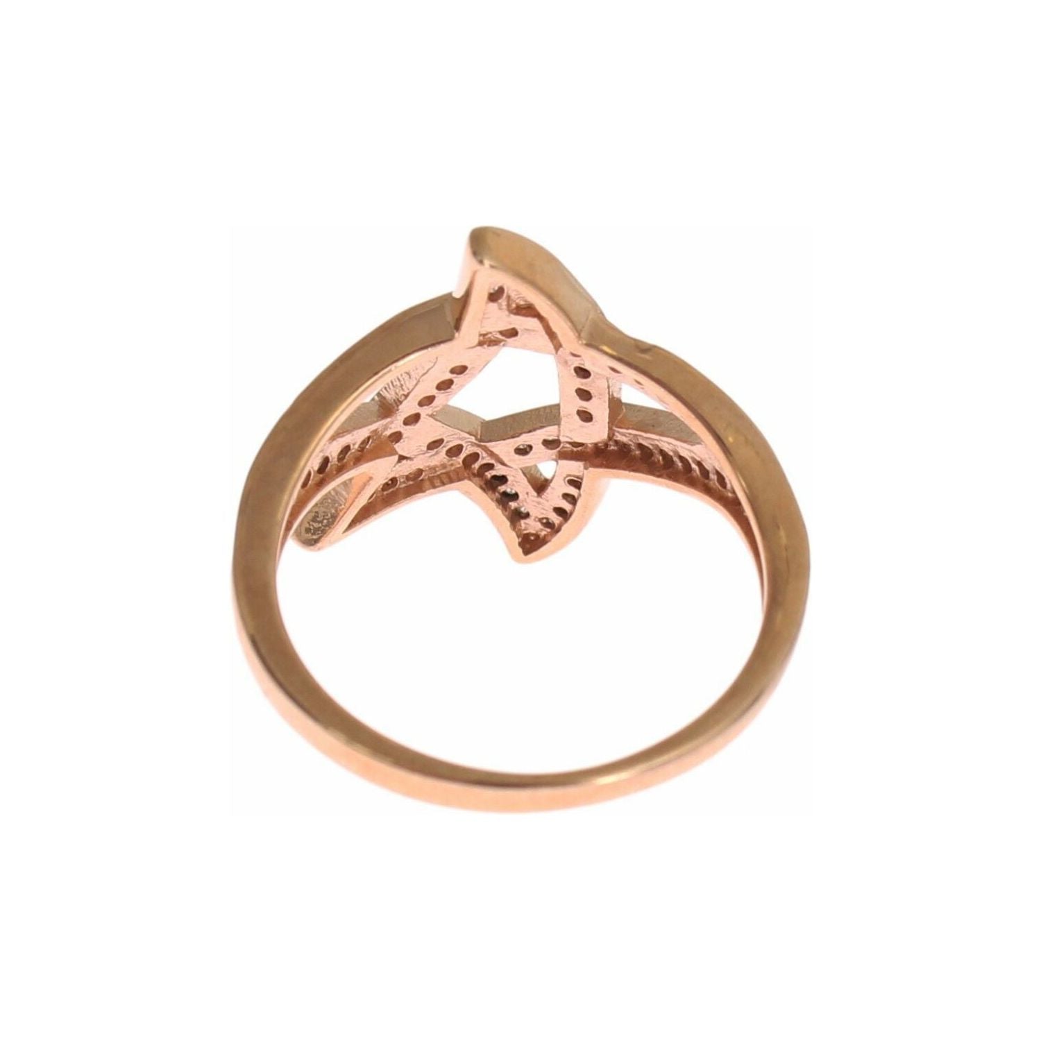Nialaya Womens Clear CZ Gold 925 Silver Ring