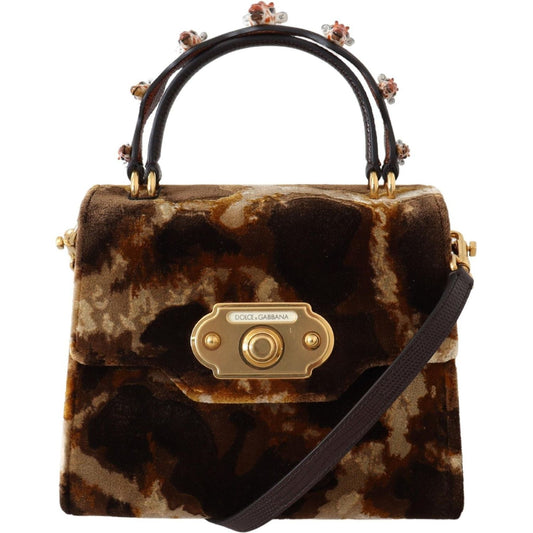 Dolce & Gabbana Brown Giraffe Crossbody Purse Borse WELCOME Purse