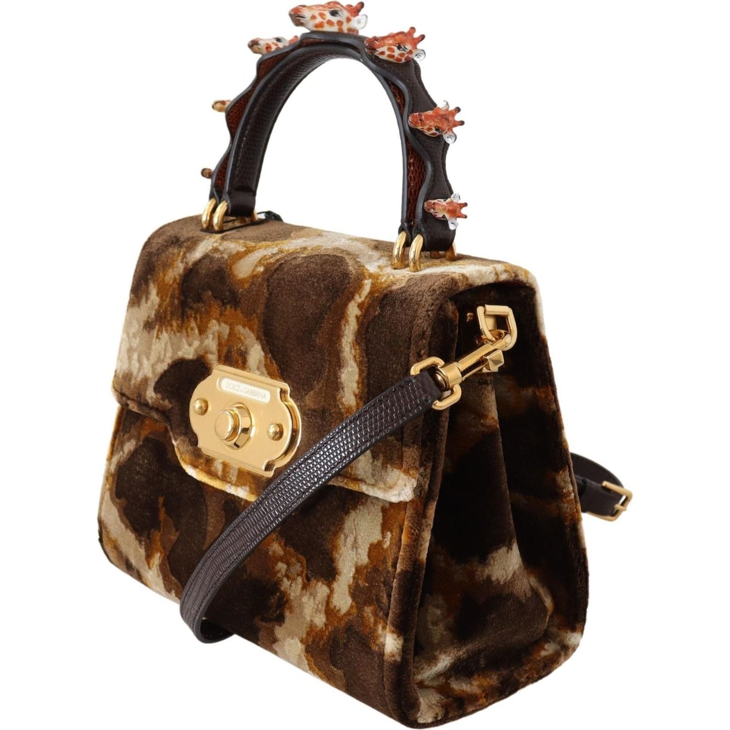 Dolce & Gabbana Brown Giraffe Crossbody Purse Borse WELCOME Purse