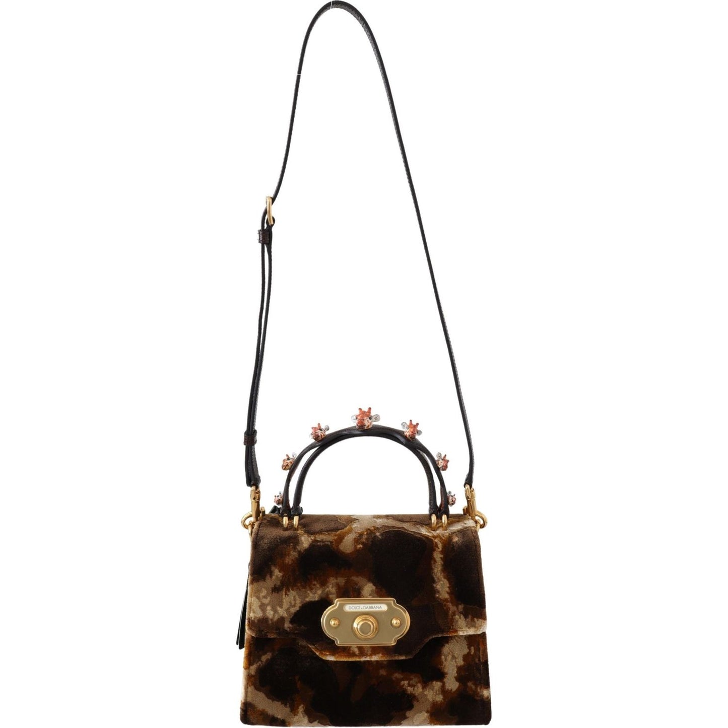 Dolce & Gabbana Brown Giraffe Crossbody Purse Borse WELCOME Purse