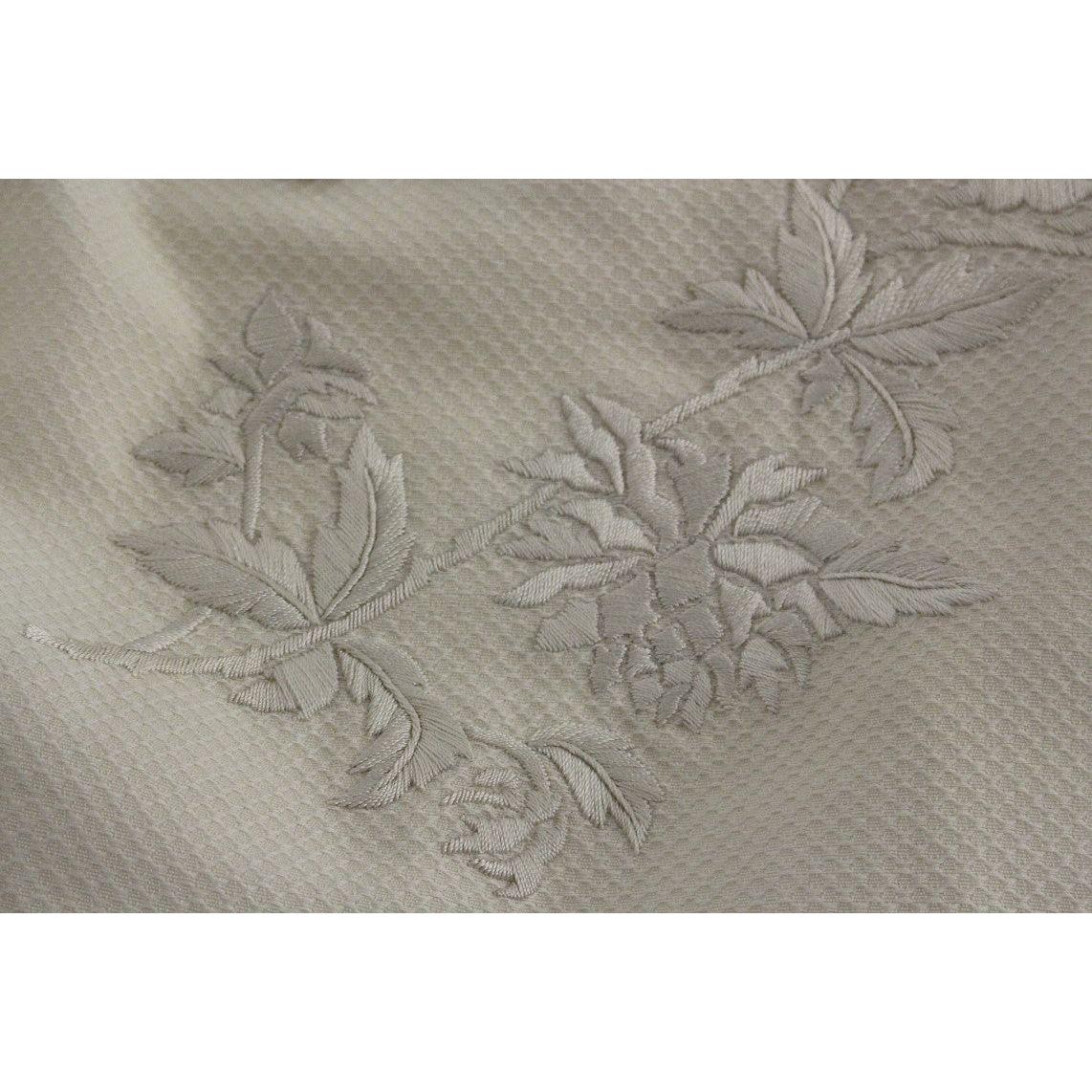 Andrea Incontri White Cotton Floral Embroidery Skirt