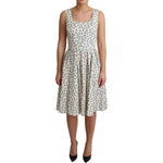 Dolce & Gabbana Beige Dotted Cotton A-Line Gown Dress DR2746-42