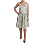 Dolce & Gabbana Beige Dotted Cotton A-Line Gown Dress DR2746-42