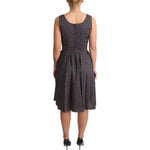 Dolce & Gabbana Black Floral Cotton A-Line Stretch Dress Dresses