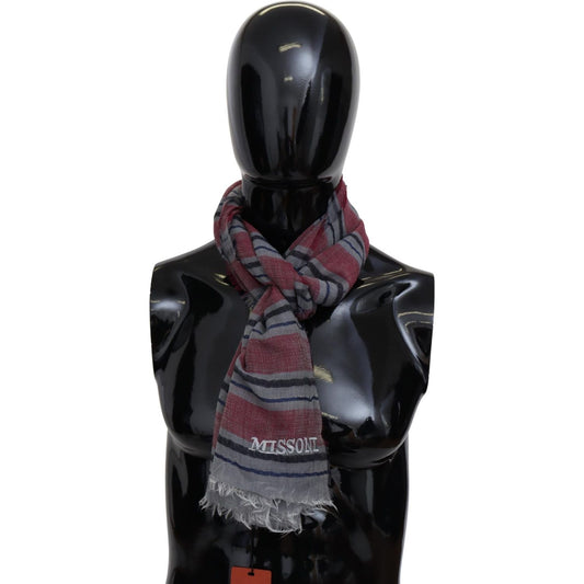 Missoni Multicolor Striped Wool Blend Unisex Neck Wrap Scarf