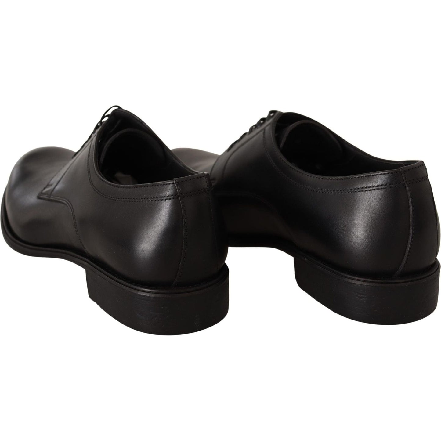 Dolce & Gabbana Black Leather Lace Up Mens Formal Derby Shoes Dress Shoes