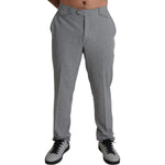 BENCIVENGA Gray Wool Checkered Dress Men Formal Trouser Pants PAN71983-52