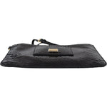 Dolce & Gabbana Black Leather Coin Purse Wristlet Mirror Agnese Wallet