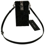 Dolce & Gabbana Black Crystal Plexiglass Cross Cigarette Case Holder