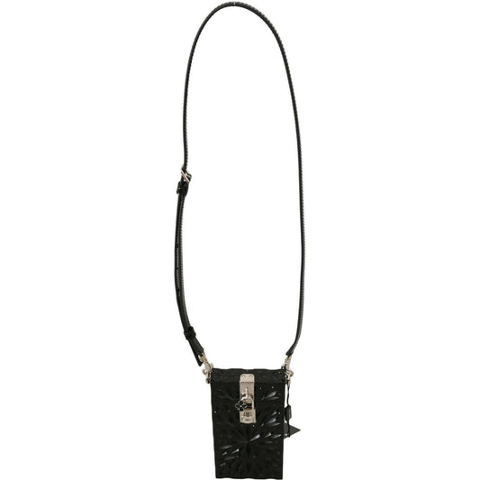 Dolce & Gabbana Black Crystal Plexiglass Cross Cigarette Case Holder