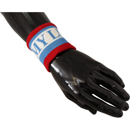 Dolce & Gabbana Multicolor King Of My Life Cashmere Wristband Dolce & Gabbana