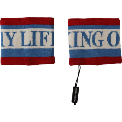 Dolce & Gabbana Multicolor King Of My Life Cashmere Wristband Dolce & Gabbana