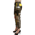 Dolce & Gabbana Green Military Cargo Trouser Cotton Pants Jeans & Pants