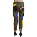 Dolce & Gabbana Green Military Cargo Trouser Cotton Pants Jeans & Pants