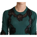 Dolce & Gabbana Green Wool Crewneck Sweater