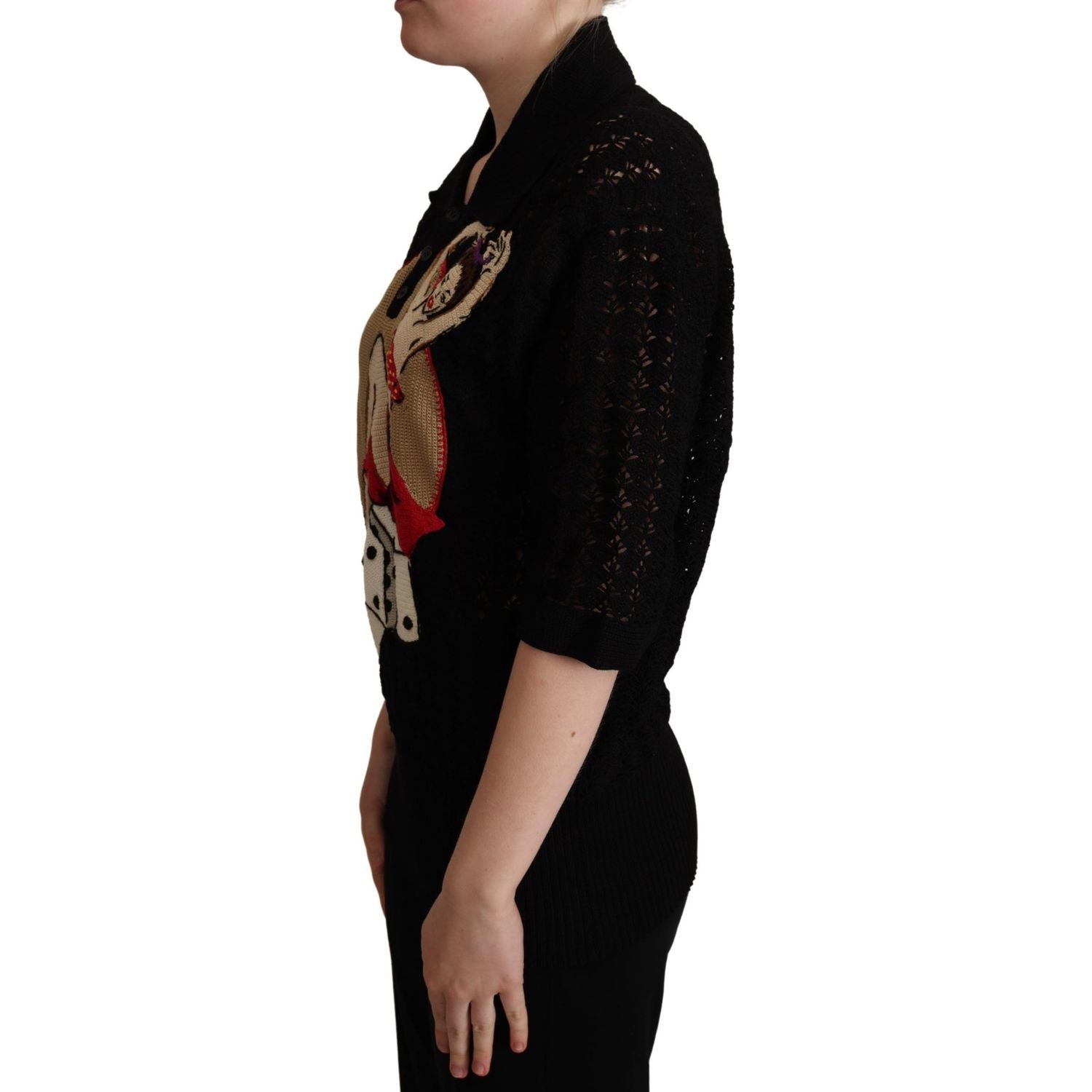 سترة فاخرة مطرزة بأكمام قصيرة من دولتشي آند غابانا