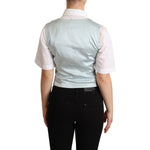 Dolce & Gabbana Elegant Floral Print Silk Waistcoat Dolce & Gabbana Black