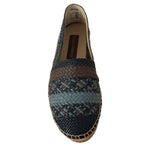 Dolce & Gabbana Blue Gray Slip On Buffalo Espadrille Shoes MAN LOAFERS