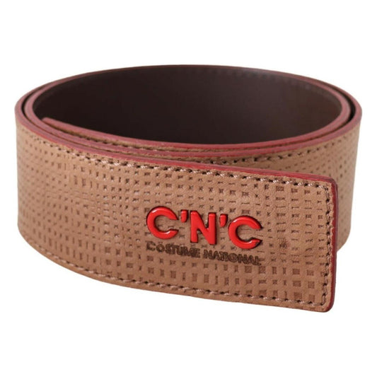 Costume National White Leather Logo Fashion Waist Belt BEL61065 -85