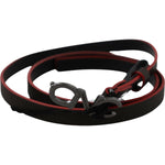 Costume National Black Maroon Skinny Leather Buckle Waist Belt BEL61054-85