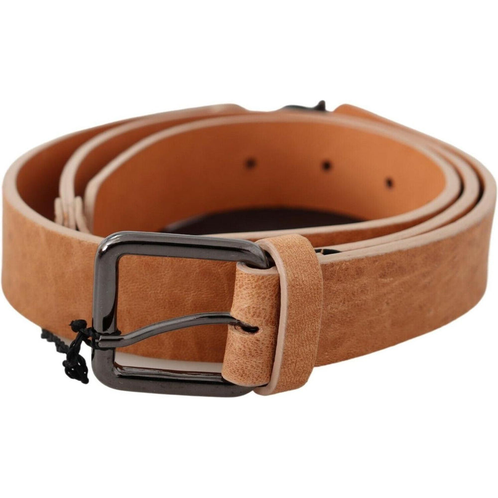 Costume National Chic Light Brown Leather Fashion Belt Costume National Sienna